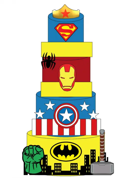 Arquivo de corte Topo de bolo Avengers