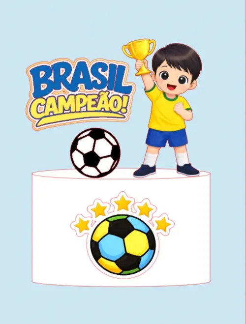 Arquivo de corte topo de bolo Copa do Mundo