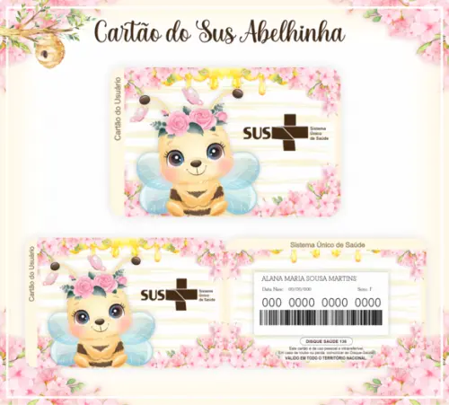 Cartão SUS Abelinha