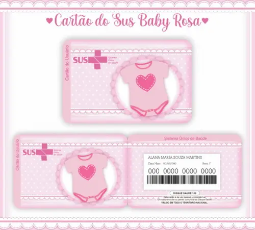 Cartão SUS Baby Menina