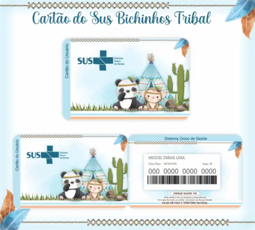 Cartão SUS Bichinho Tribal