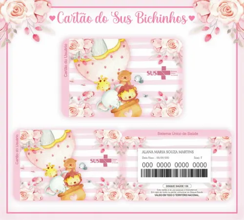 Cartão SUS Bichinhos Baloeiros