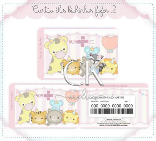 Cartão Sus Bicinhos Cute