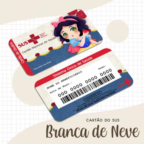 Cartão SUS Branca de Neve