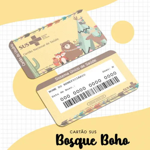 Cartão SUS Bosque Boho