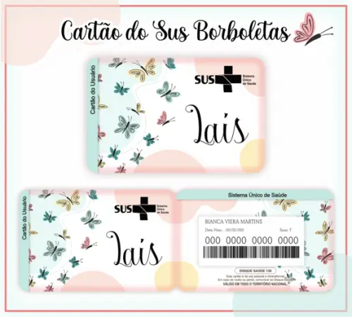 Cartão SUS Borboletas