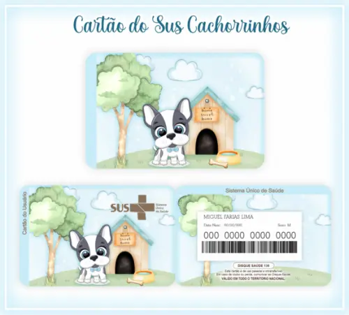 Cartão SUS Cachorrinho