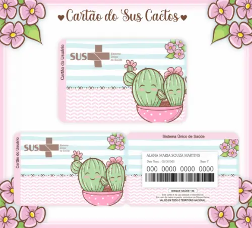 Cartão SUS Cactos
