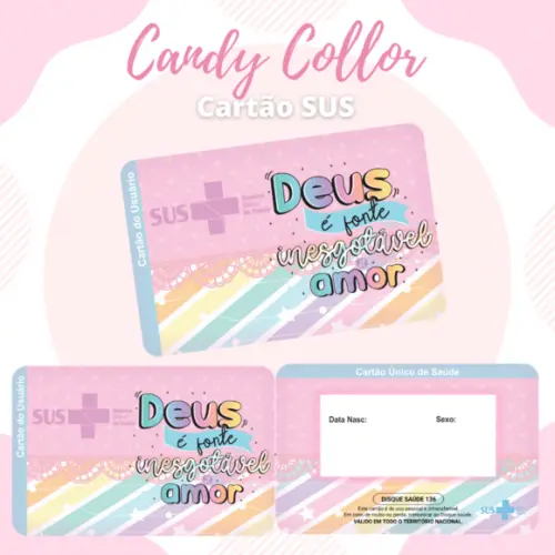 Cartão SUS Candy Color