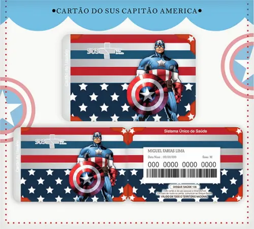 Cartão Sus Capitão América