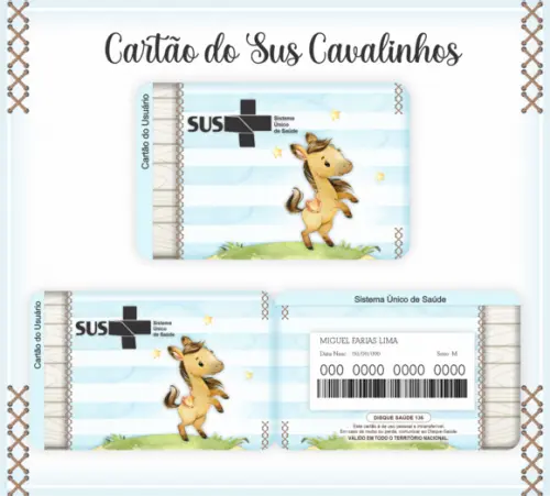 Cartão SUS Cavalinho