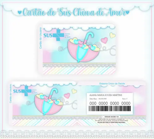Cartão SUS Chuva de Amor