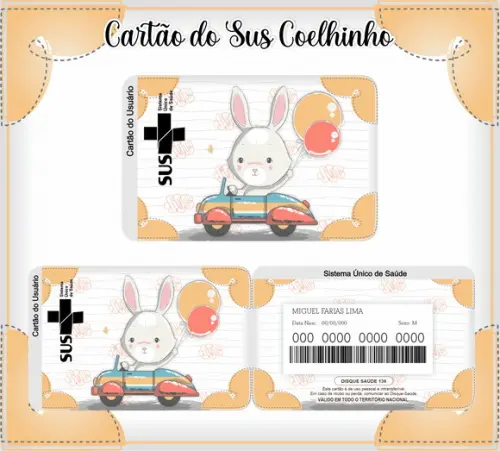 Cartão SUS Coelhinho