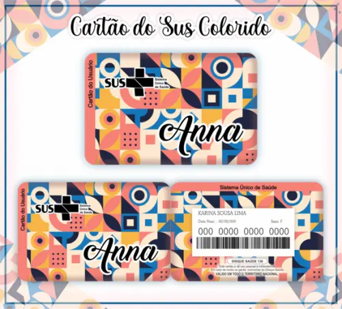 Cartão SUS Colorido