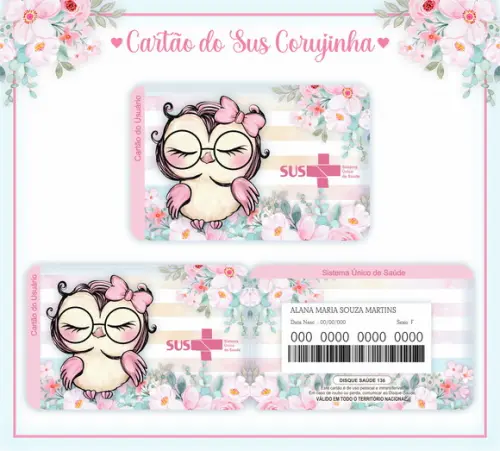 Cartão SUS Corujinha