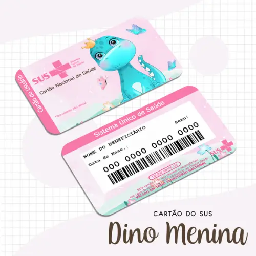Cartão SUS Dinossauro