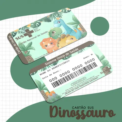 Cartão SUS Dinossauro
