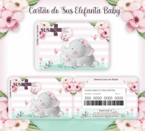 Cartão SUS Elefantinha