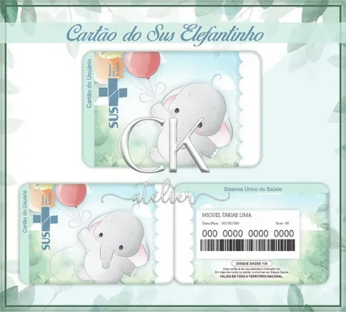 Cartão Sus Elefantinho