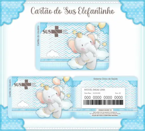 Cartão SUS Elefantinho