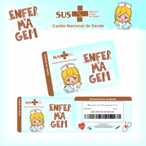 Cartão SUS Enferemagem