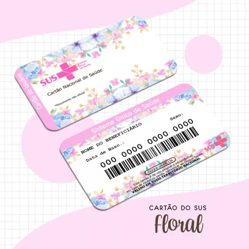 Cartão SUS Floral