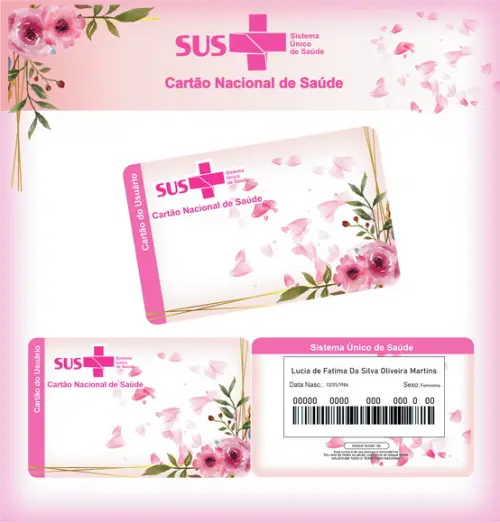 Cartão SUS Floral