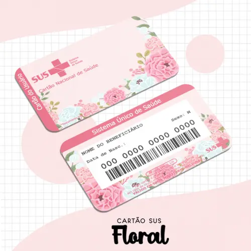 Cartão SUS Floral