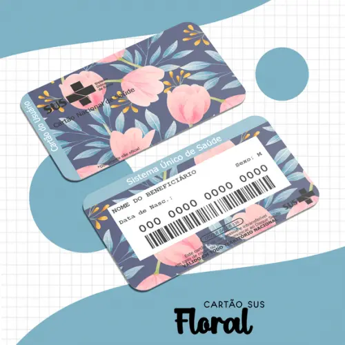 Cartão SUS Floral