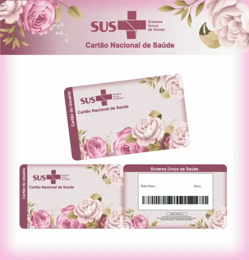 Cartão SUS Floral