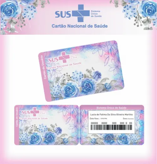 Cartão SUS Floral