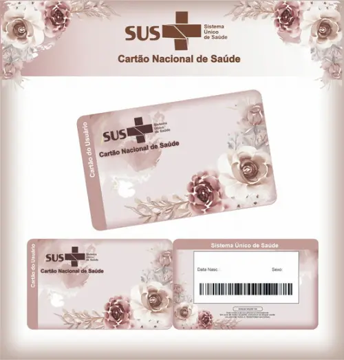 Cartão SUS Floral