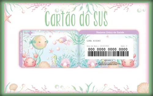 Cartão Sus Fundo do Mar