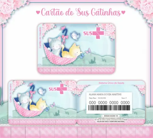 Cartão SUS Gatinha