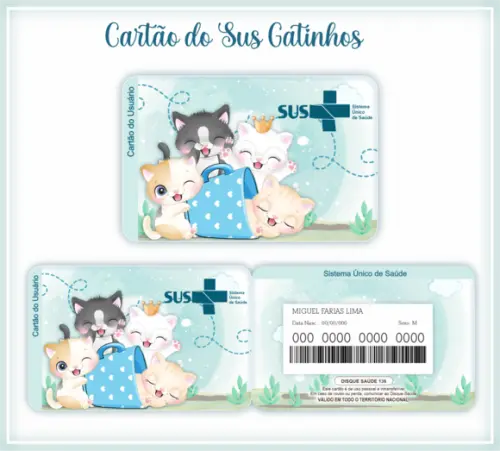 Cartão SUS Gatinho