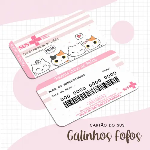 Cartão SUS Gatinhos