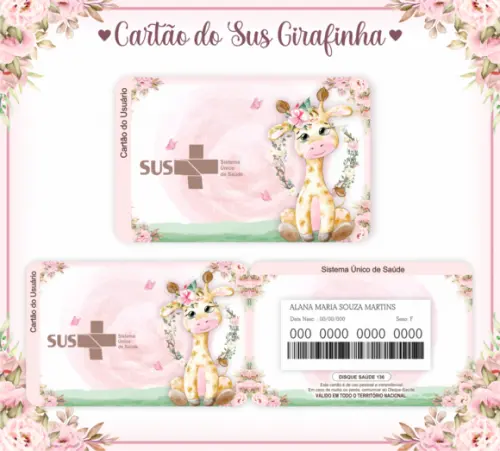 Cartão SUS Girafinha