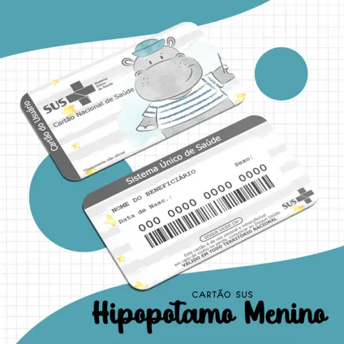 Cartão SUS Hipopotamo