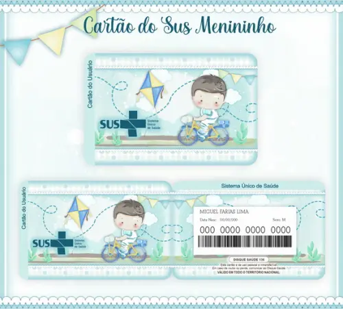 Cartão SUS Menininho