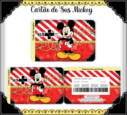 Cartão SUS Mickey