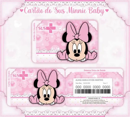 Cartão SUS Minnie Baby