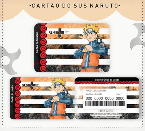 Cartão Sus Naruto