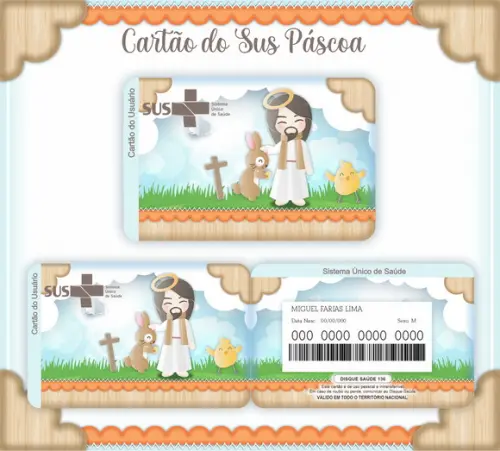 Cartão SUS Páscoa
