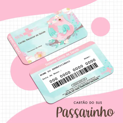 Cartão SUS Passarinho