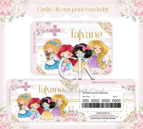 Cartão Sus Princesas