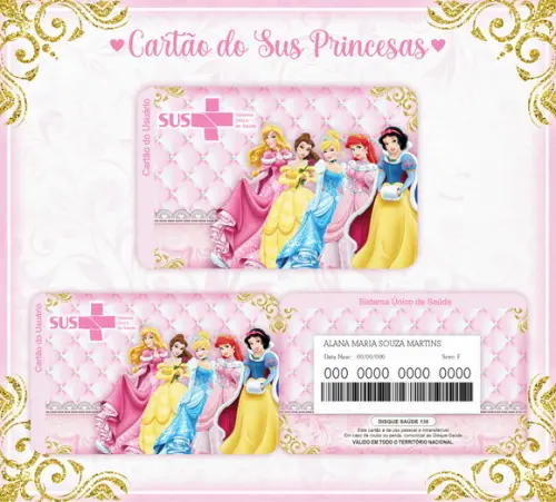 Cartão SUS Princesas