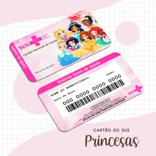 Cartão SUS Princesas