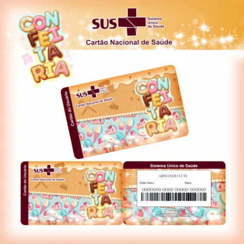 Cartão SUS Profissões Confeiteira