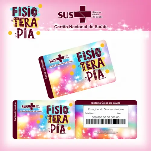 Cartão SUS Profissões FIsioterapia