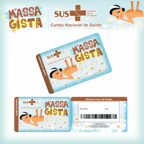 Cartão SUS Profissões Massagista